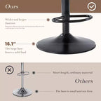 Lot de 2 tabourets de bar réglables en hauteur en similicuir TUYOHW, chaises de bar pivotantes avec repose-pieds, chaises de comptoir pour cuisine, bureau, bar à domicile