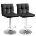TUYOHW Lot de 2 tabourets de bar réglables en cuir PU, tabourets de bar hauteur comptoir avec dossier et repose-pieds, tabouret pivotant pour cuisine, café