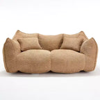TUYOHW Canapé poire extra long de 185 cm, Transat en chenille 2 places avec âme en mousse haute résilience, Canapé de sol en chenille pour salon