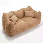 TUYOHW Canapé poire extra long de 185 cm, Transat en chenille 2 places avec âme en mousse haute résilience, Canapé de sol en chenille pour salon