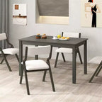 Costway Table de salle à manger rectangulaire 48" en bois pour 4 personnes avec pieds en bois de caoutchouc