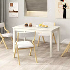 Costway Table de salle à manger rectangulaire 48" en bois pour 4 personnes avec pieds en bois de caoutchouc