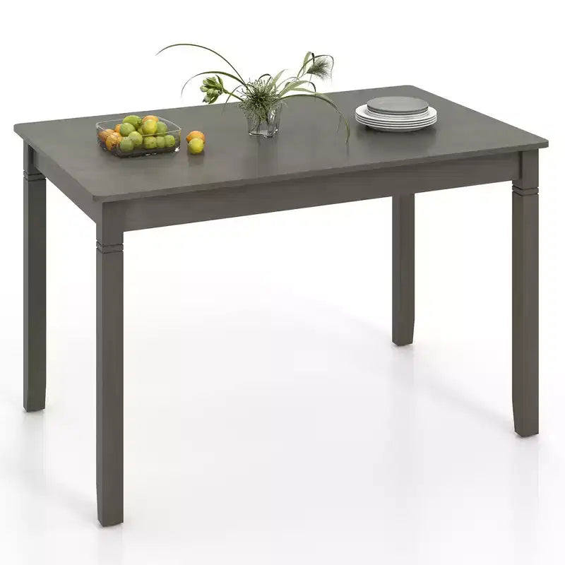 Costway Table de salle à manger rectangulaire 48" en bois pour 4 personnes avec pieds en bois de caoutchouc