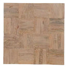 Table basse bloc carré en bois massif marron et noir 40 po
