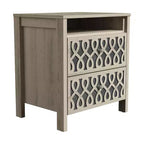 Tables de chevet Galano Modernes à 2 tiroirs avec rangement ouvert 53 cm L 40 cm P 57,6 cm H