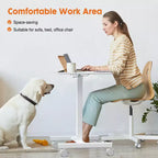 Bureau mobile assis-debout réglable en hauteur TUYOHW avec roulettes, table d'appoint portable pour la maison, le bureau, la salle de classe, le lit, le canapé, peu encombrant, facile à monter
