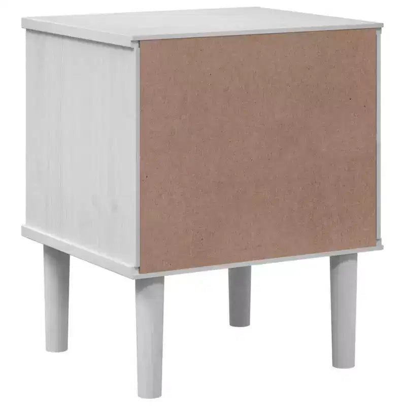 vidaXL Table de Chevet Meuble de Chambre à Coucher SENJA Effet Rotin Bois Massif de Pin, Bois d'Ingénierie - Table de Nuit