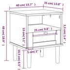 vidaXL Table de Chevet Meuble de Chambre à Coucher SENJA Effet Rotin Bois Massif de Pin, Bois d'Ingénierie - Table de Nuit