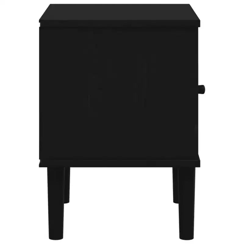 vidaXL Table de Chevet Meuble de Chambre à Coucher SENJA Effet Rotin Bois Massif de Pin, Bois d'Ingénierie - Table de Nuit