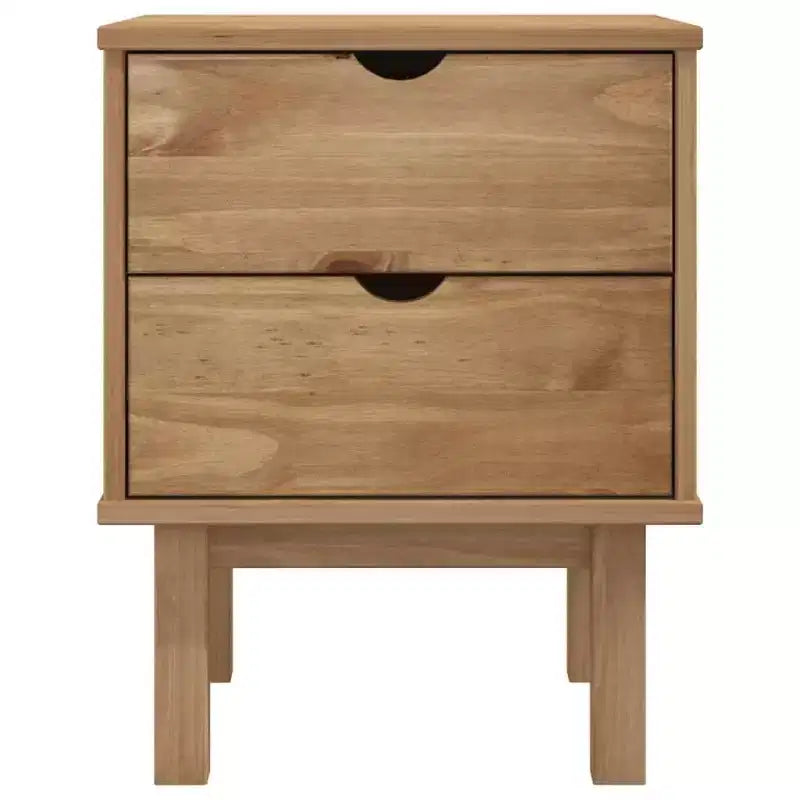 vidaXL Table de chevet Marron rustique Bois de pin massif 45 x 39 x 57 cm