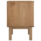 vidaXL Table de chevet Marron rustique Bois de pin massif 45 x 39 x 57 cm