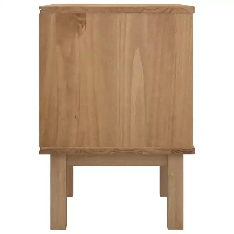 vidaXL Table de chevet Marron rustique Bois de pin massif 45 x 39 x 57 cm
