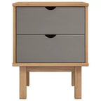vidaXL Table de chevet Marron rustique Bois de pin massif 45 x 39 x 57 cm