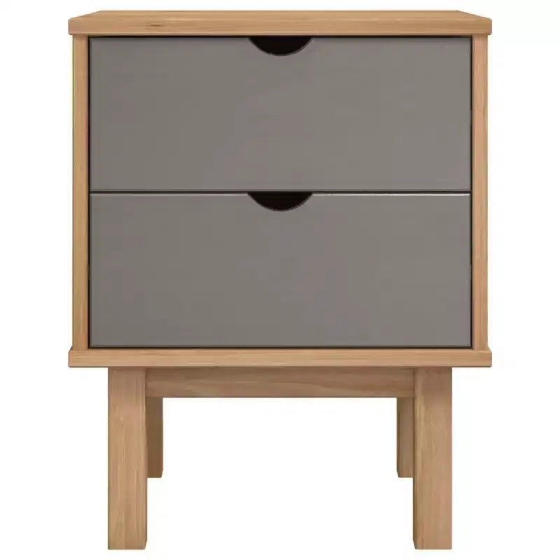 vidaXL Table de chevet Marron rustique Bois de pin massif 45 x 39 x 57 cm