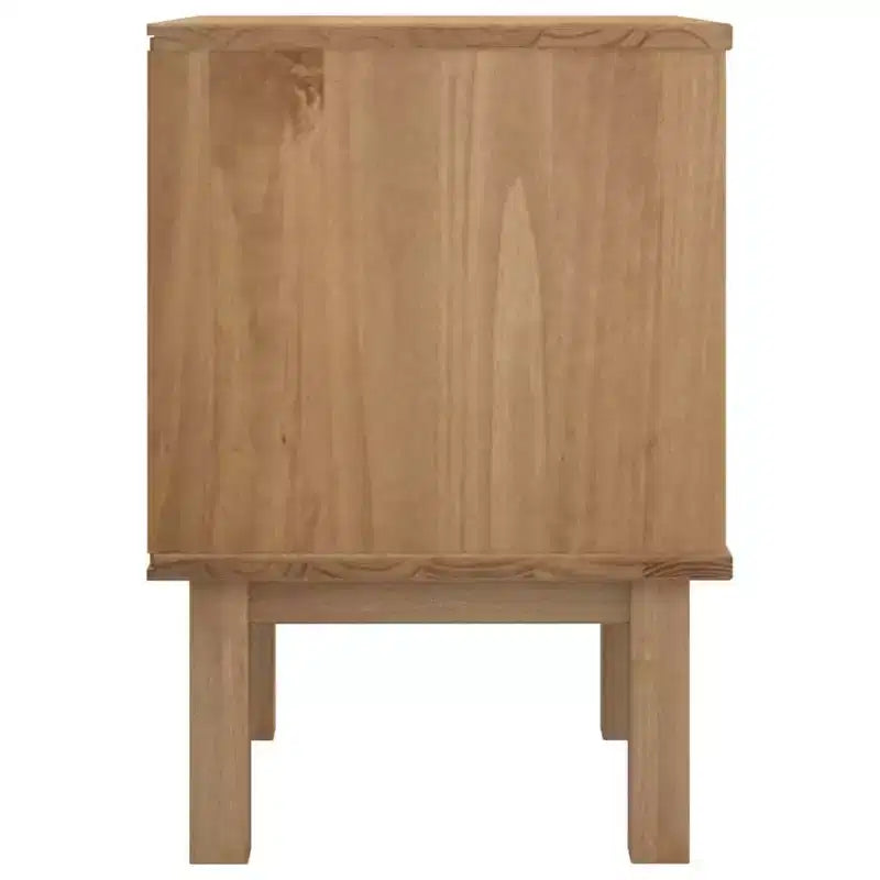 vidaXL Table de chevet Marron rustique Bois de pin massif 45 x 39 x 57 cm