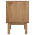 vidaXL Table de chevet Marron rustique Bois de pin massif 45 x 39 x 57 cm