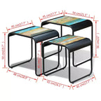 vidaXL Tables basses gigognes trois pièces en bois de récupération massif