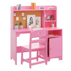 Bureau et chaise d'étude pour enfants avec rangementEnsemble table d'apprentissage ergonomique pour enfants avec étagère et organisateur - Construction en bois d'ingénierie