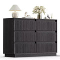 KOLIGEY 6-Drawer Dresser 47W Double Dresser With Waveform Fluted Panel