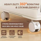 AEELLEEA Bacs de rangement empilables, pliables, avec couvercles, portes et roulettes - Armoire de rangement pliable pour la maison, le dortoir et le bureau