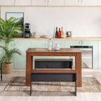 FurnitureR Ensemble Table à Manger 120 cm avec 2 Bancs, Table et Bancs Modernes en Bois MDF, Mobilier de Salle à Manger Peu Encombrant pour Cuisine et Salle à Manger