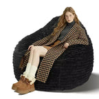 Okak Grands poufs pour adultes, canapé pouf avec housse amovible, fauteuil confortable en mousse haute densité, pouf canapé pour chambre à coucher