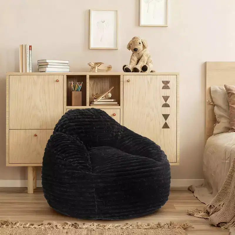 Okak Grands poufs pour adultes, canapé pouf avec housse amovible, fauteuil confortable en mousse haute densité, pouf canapé pour chambre à coucher