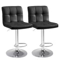 Lot de 2 tabourets de bar réglables en hauteur TUYOHW, en cuir PU, pivotants, hauteur comptoir, avec dossier et repose-pieds, 61,5-82,5 cm