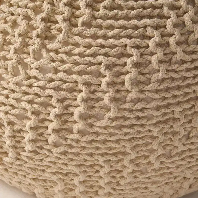 Fauteuil poire tressé Okak, chaise de sol confortable avec remplissage en mousse à mémoire de forme, fauteuil de canapé pour salon, chambre à coucher