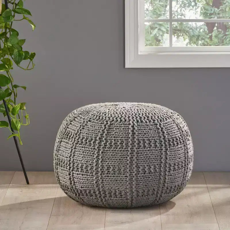 Fauteuil poire tressé Okak, chaise de sol confortable avec remplissage en mousse à mémoire de forme, fauteuil de canapé pour salon, chambre à coucher