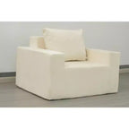 Fauteuil poire Okak, grand fauteuil canapé paresseux avec mousse haute densité et oreiller pour adultes, fauteuil de salon moderne pour le salon
