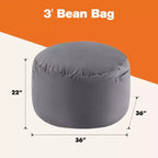 Okak 36/48in Grands Poufs avec Mousse à Mémoire de Forme pour Adultes, Poufs avec Housse Lavable Amovible, Canapé Paresseux pour Salon