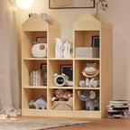 Étagère à livres pour enfants à 8 compartiments en forme de château, coin lecture pour enfants avec organisateur de rangement de jouets, étagère de rangement multifonctionnelle pour chambre d'enfant ou crèche