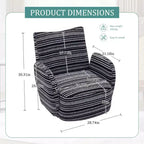 MAYEERTY Fauteuil pivotant à 360°, Velours Moelleux, Salon Bureau, Multicolore