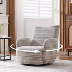 MAYEERTY Fauteuil pivotant à 360°, Velours Moelleux, Salon Bureau, Multicolore