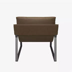 Fauteuil d'appoint suspendu GDFStudio Marlow en similicuir avec cadre en métal