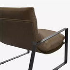 Fauteuil d'appoint suspendu GDFStudio Marlow en similicuir avec cadre en métal