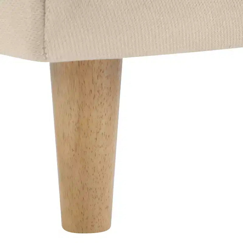 Lit rembourré Orla moderne en bois d'hévéa avec tête de lit épaisse Christopher Knight Home