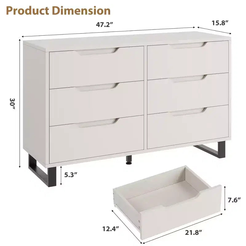 Commode, Tiroir horizontal autonome avec rangement, Armoire de rangement en bois