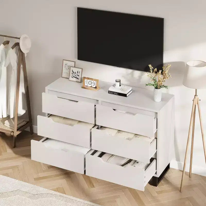 Commode, Tiroir horizontal autonome avec rangement, Armoire de rangement en bois