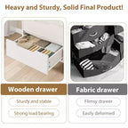 Commode, Tiroir horizontal autonome avec rangement, Armoire de rangement en bois