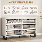 Commode, Tiroir horizontal autonome avec rangement, Armoire de rangement en bois
