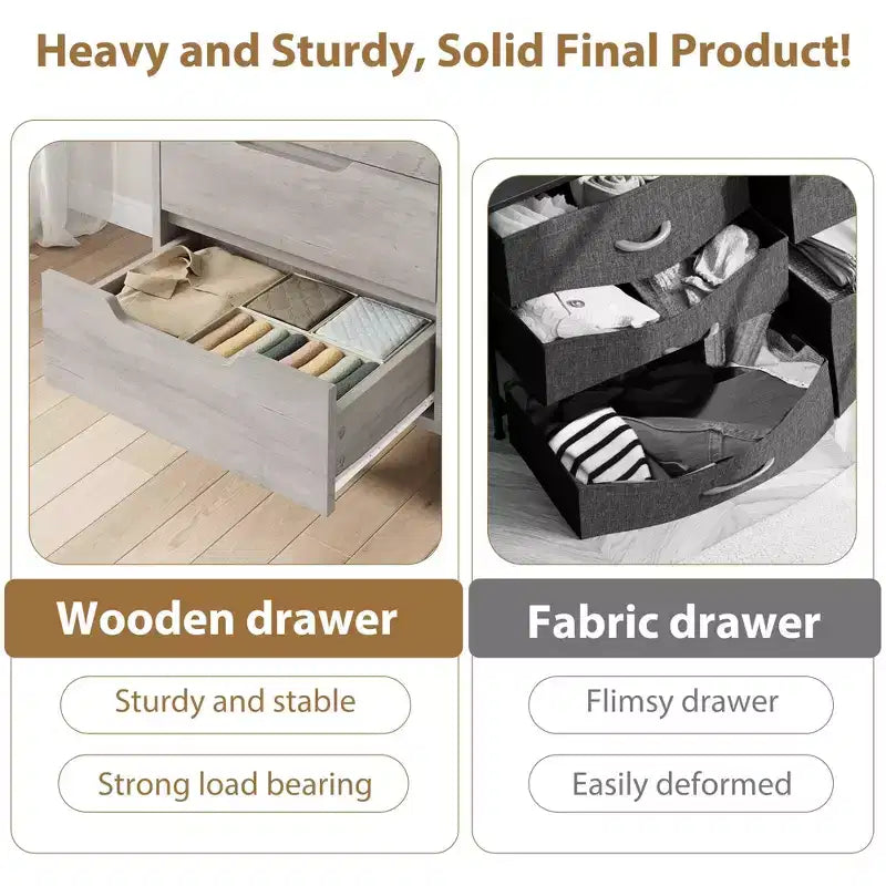 Commode, Tiroir horizontal autonome avec rangement, Armoire de rangement en bois