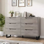 Dresser, Freestanding Horizontal Drawer with Storage, Wooden Closet Chest Storage