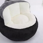 Pouf géant Whisen, canapé en fausse fourrure multicolore, grande méridienne remplie d'éponge déchiquetée, aucun assemblage requis