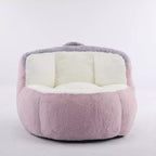 Pouf géant Whisen, canapé en fausse fourrure multicolore, grande méridienne remplie d'éponge déchiquetée, aucun assemblage requis