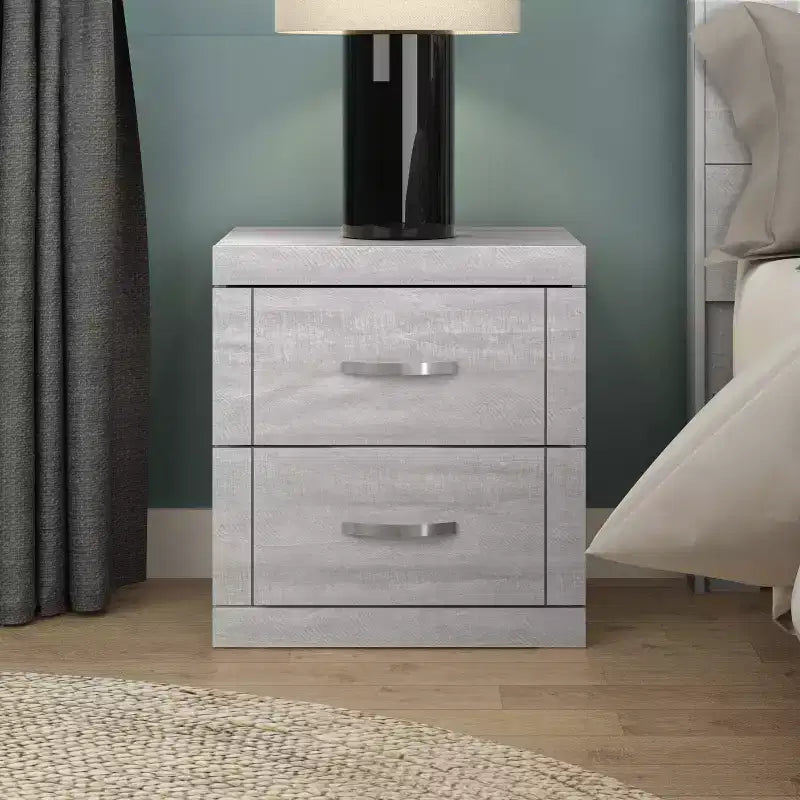 Galano Table de chevet moderne à 2 tiroirs, ensemble de 2, 48 cm L x 41,4 cm P x 51,6 cm H