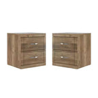 Galano Table de chevet moderne à 2 tiroirs, ensemble de 2, 48 cm L x 41,4 cm P x 51,6 cm H