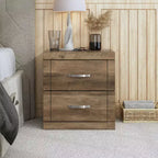 Galano Table de chevet moderne à 2 tiroirs, ensemble de 2, 48 cm L x 41,4 cm P x 51,6 cm H