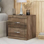 Galano Table de chevet moderne à 2 tiroirs, ensemble de 2, 48 cm L x 41,4 cm P x 51,6 cm H